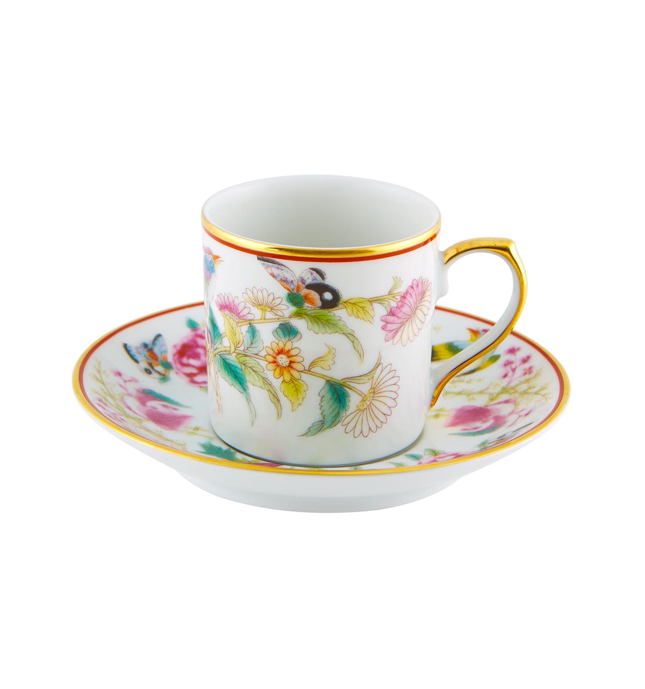 PAÇO REAL COFFEE CUP AND SAUCER FLOWERS