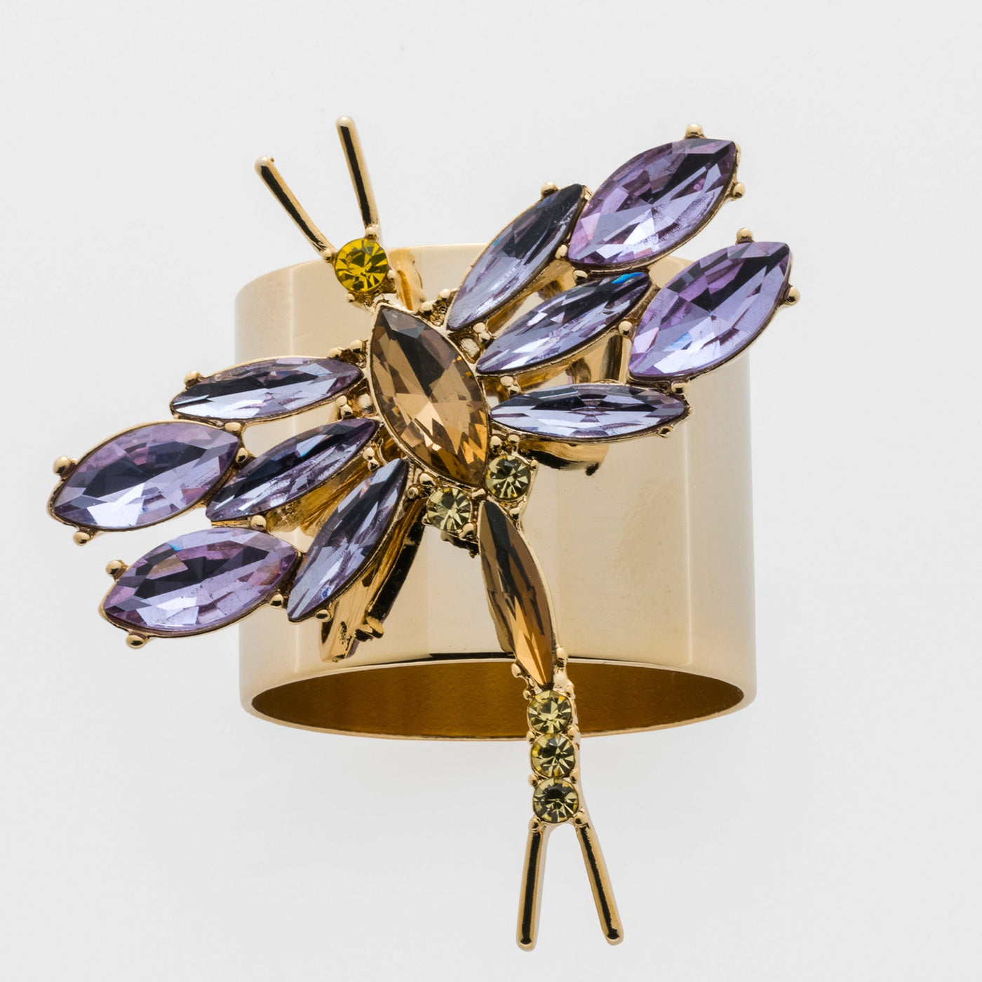 Joanna Buchanan - Dragonfly napkin rings, amethyst, set of two