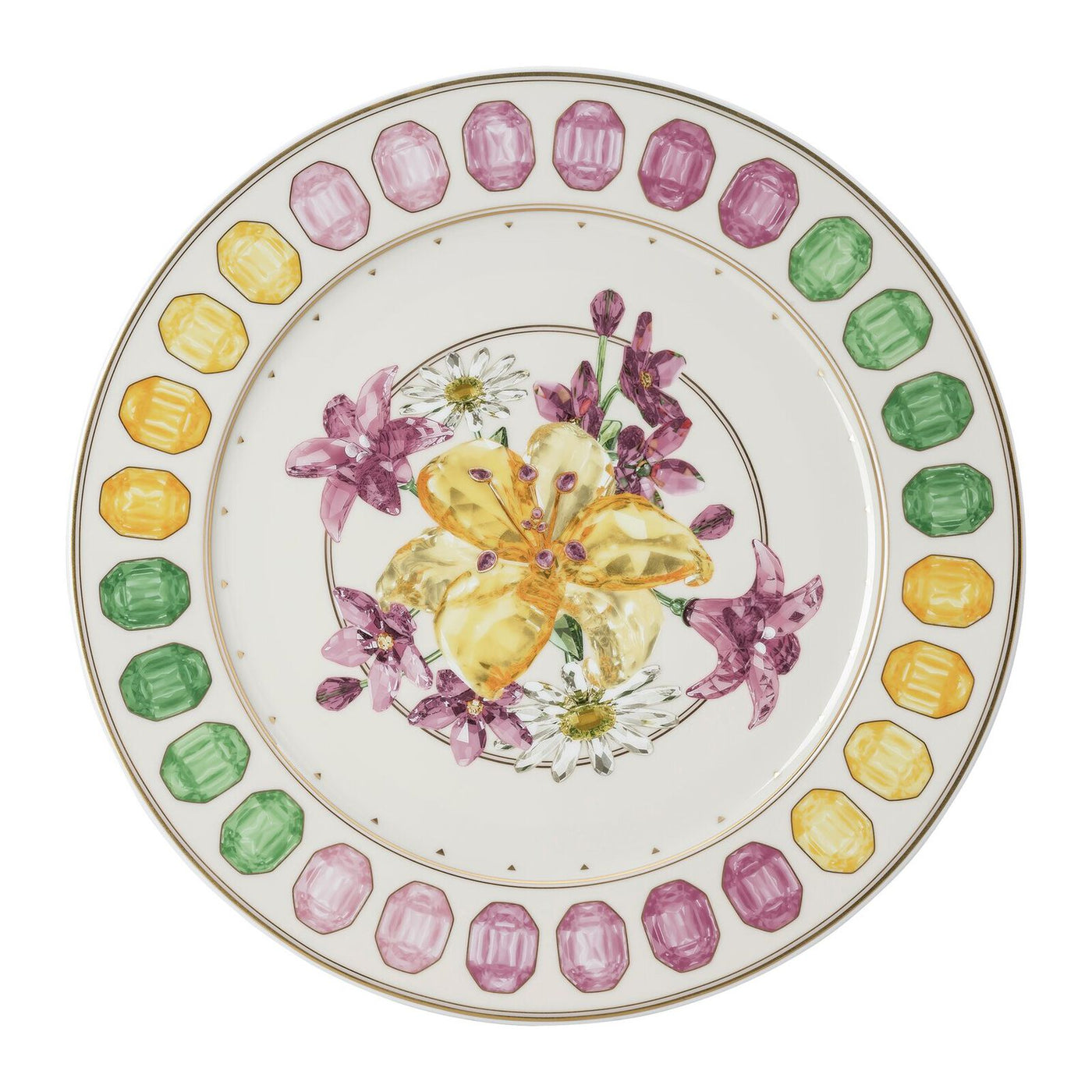 Swarovski IDYLLIA Bouquet- Service plate 33 cm