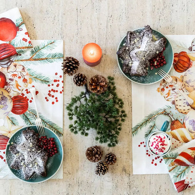 Italian Lines - Set of 4 Placemats "Jingle" 100% Linen Made in Italy