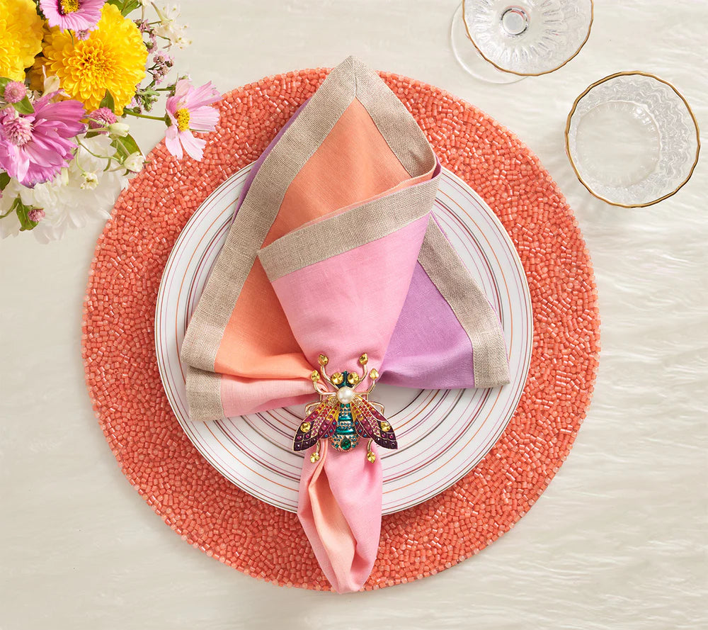 Glam Fly Napkin Rings, Set of 4 in a Gift Box