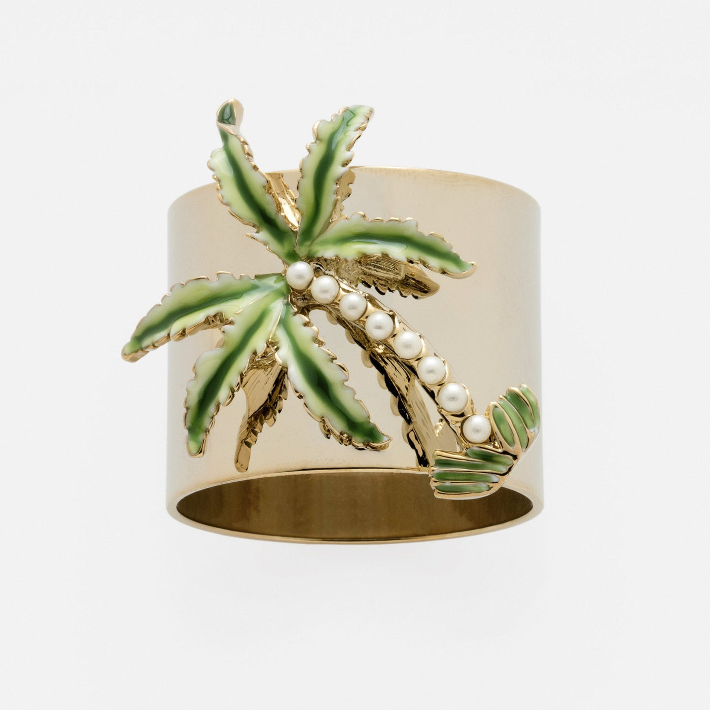 Palm tree napkin rings, set of two