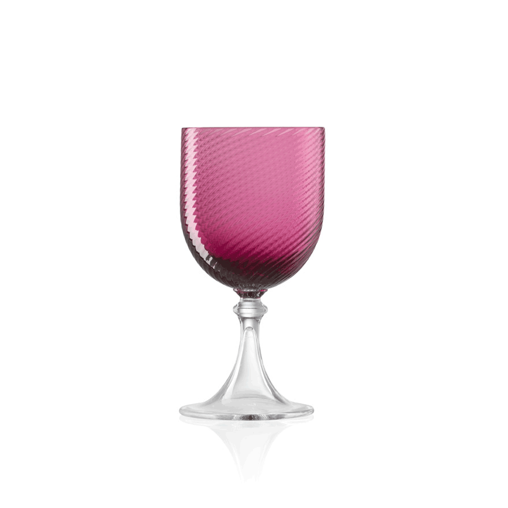 Nason Morettis - Red Wine Glass 3/62 Twisted Blue