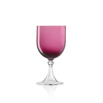 Nason Morettis - Red Wine Glass 3/62 Twisted Blue