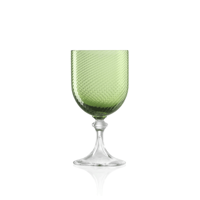 Nason Morettis - White Wine Glass 3/62 Twisted Green