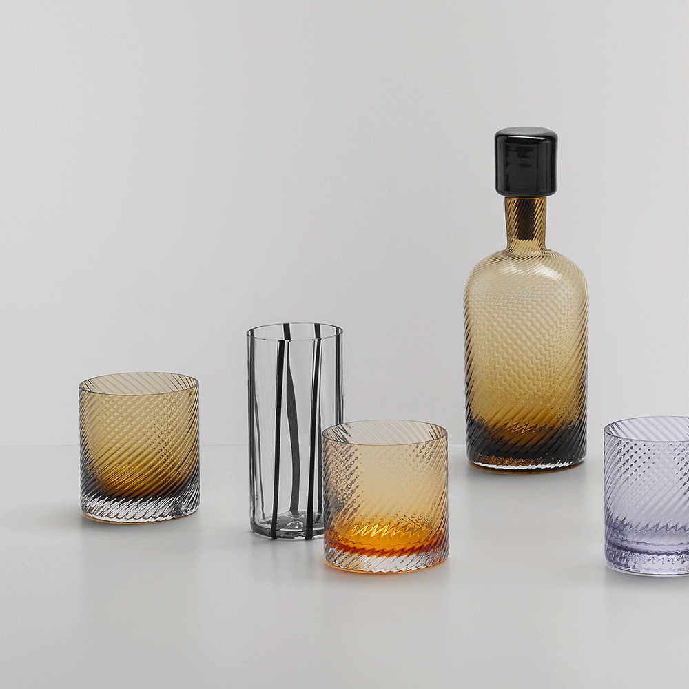 Nason Morettis - Borealis Set Bottle and 2 Tumblers Green