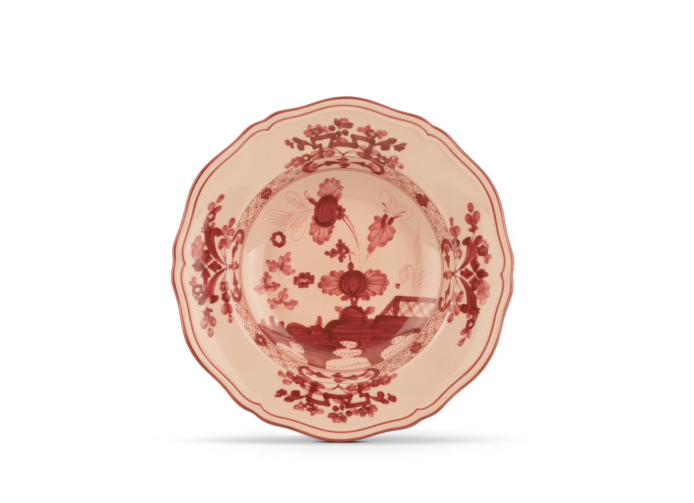 GINORI 1735 CITRINO ORIENTE ITALIANO SOUP PLATE VERMIGLIO