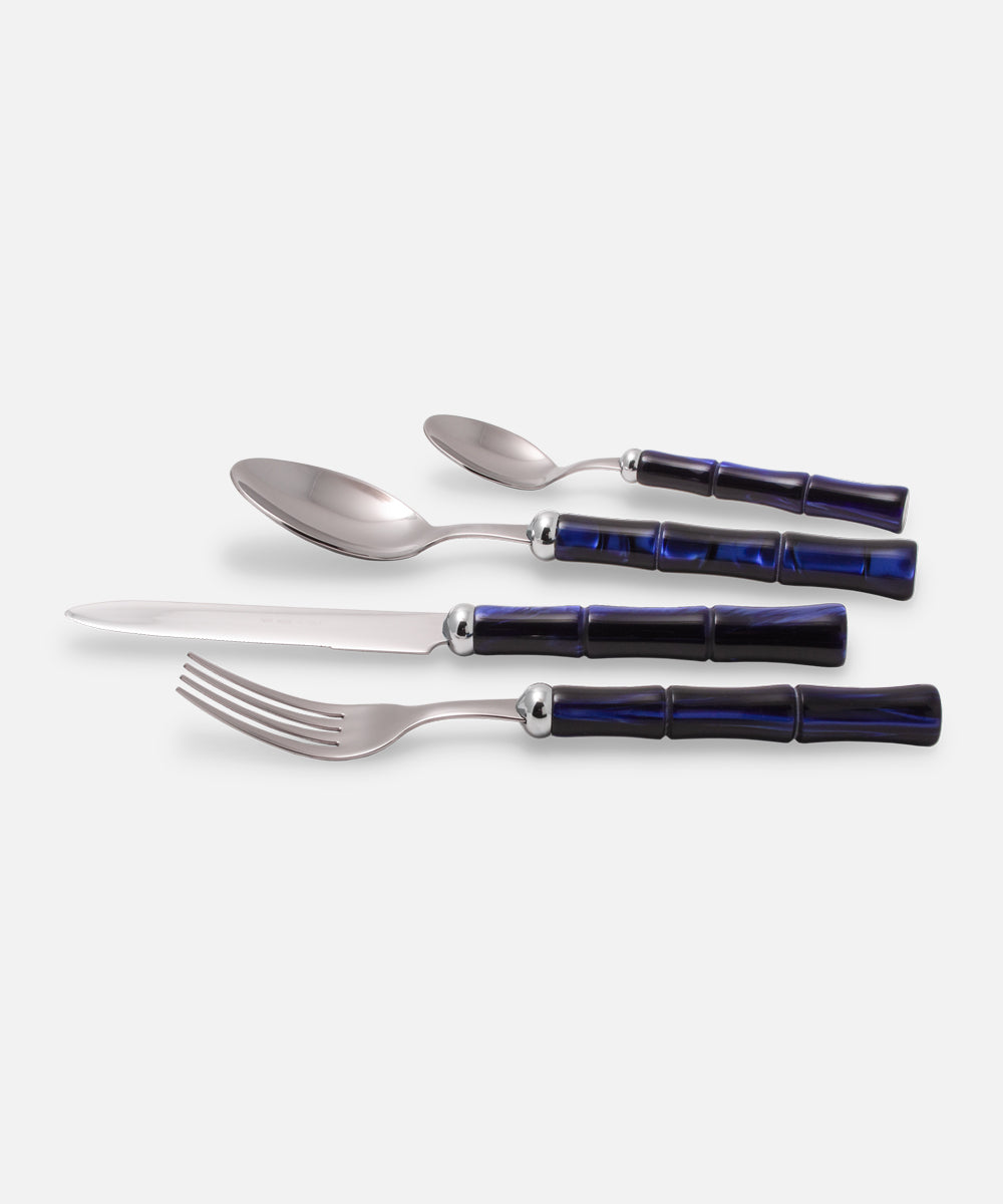 Bamboo Blue 4 pieces table set