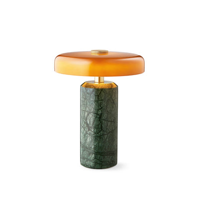 Design By Us Trip portable lamp Moss marble | Amber glossy shade