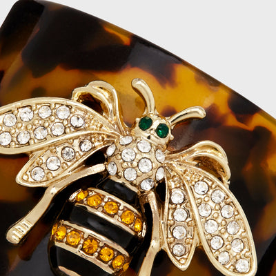 Joanna Buchanan - Stripey bee resin napkin rings, tortoiseshell, set of four