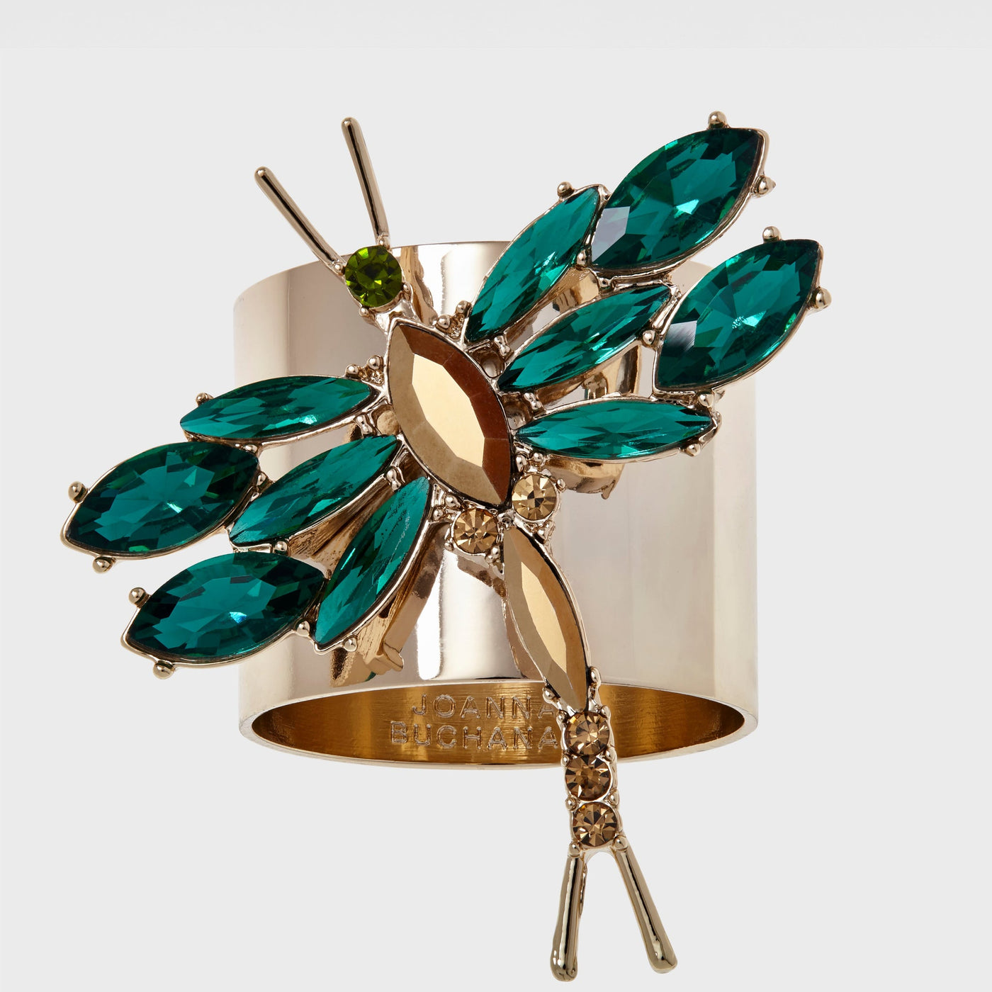 Joanna Buchanan - Dragonfly napkin rings, emerald, set of two