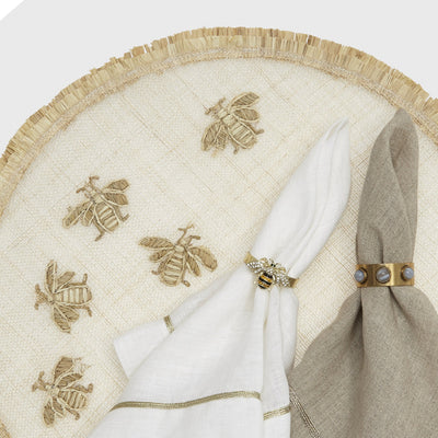 Joanna Buchanan - Skinny stripey bee napkin rings, set of four