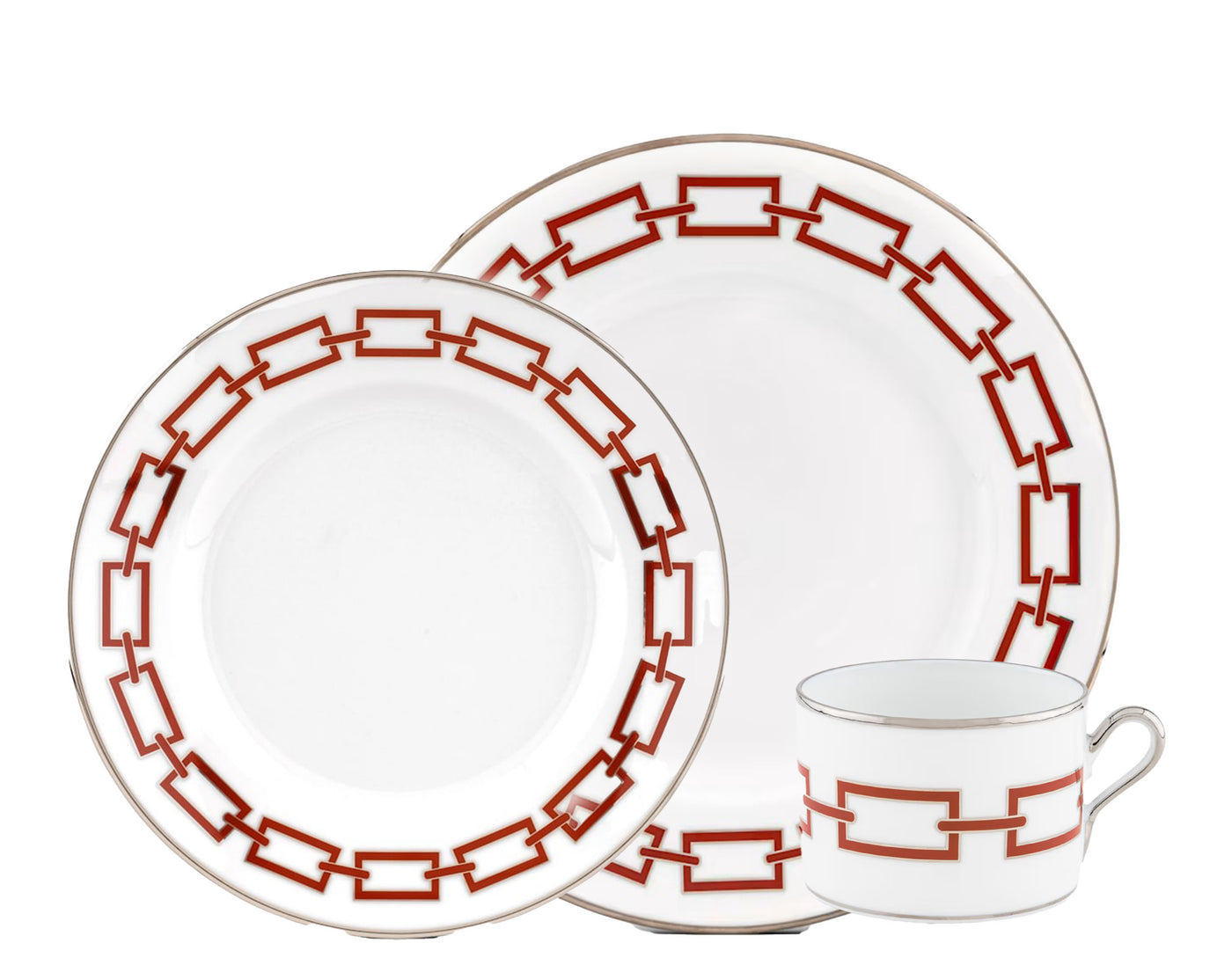 GINORI 1735 CATENE SCARLATTO CHARGER PLATE 31cm