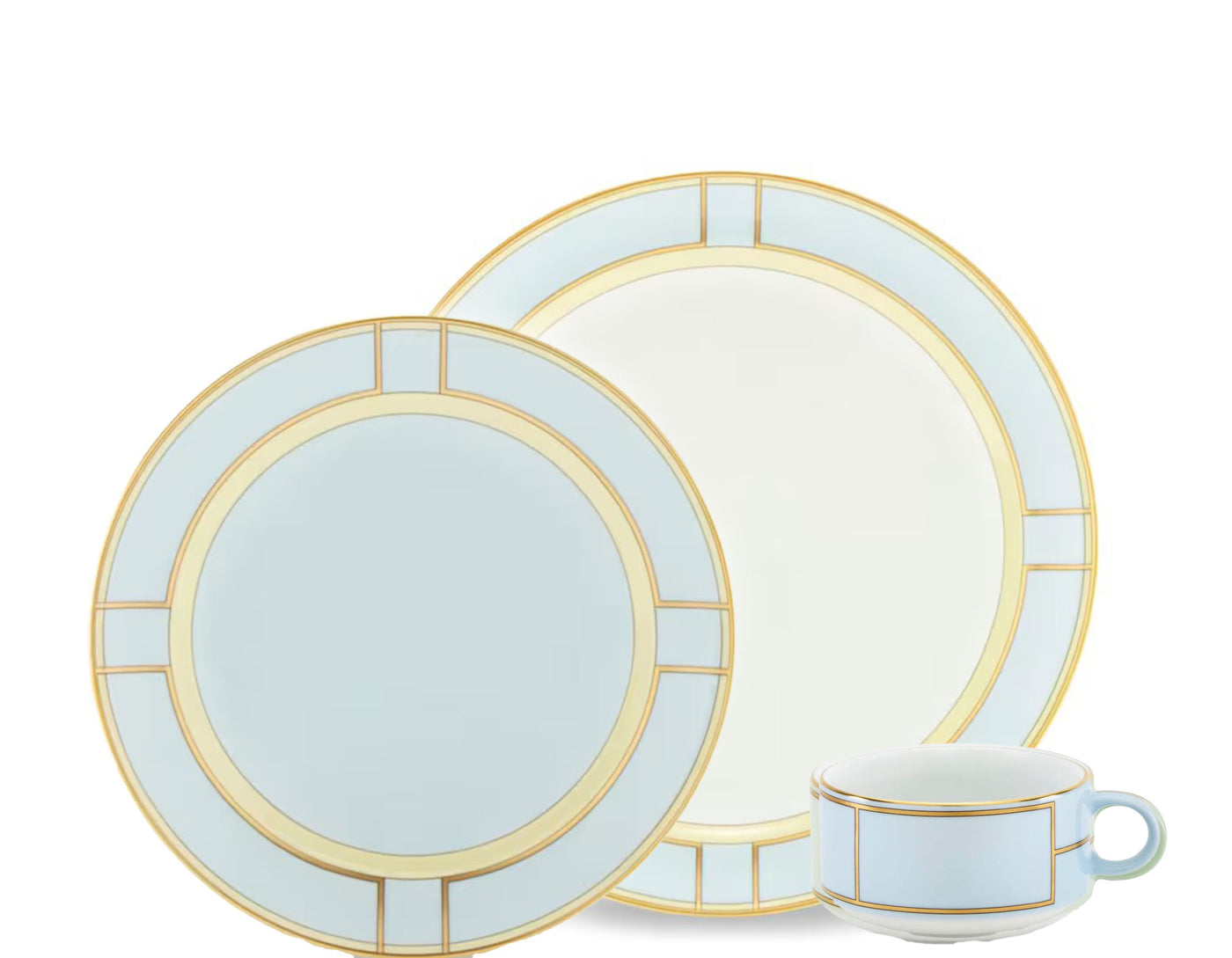 GINORI 1735 DIVA FLAT PLATES CELESTE
