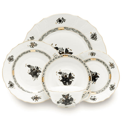 Herend Chinese Bouquet Black Service Plate