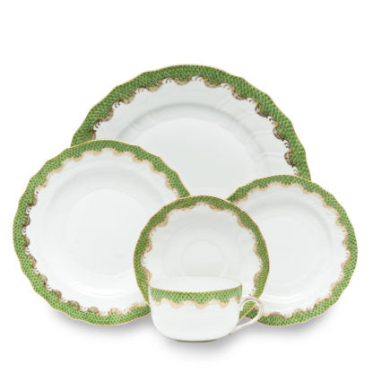 Herend Fish Scale Evergreen Soup Plate