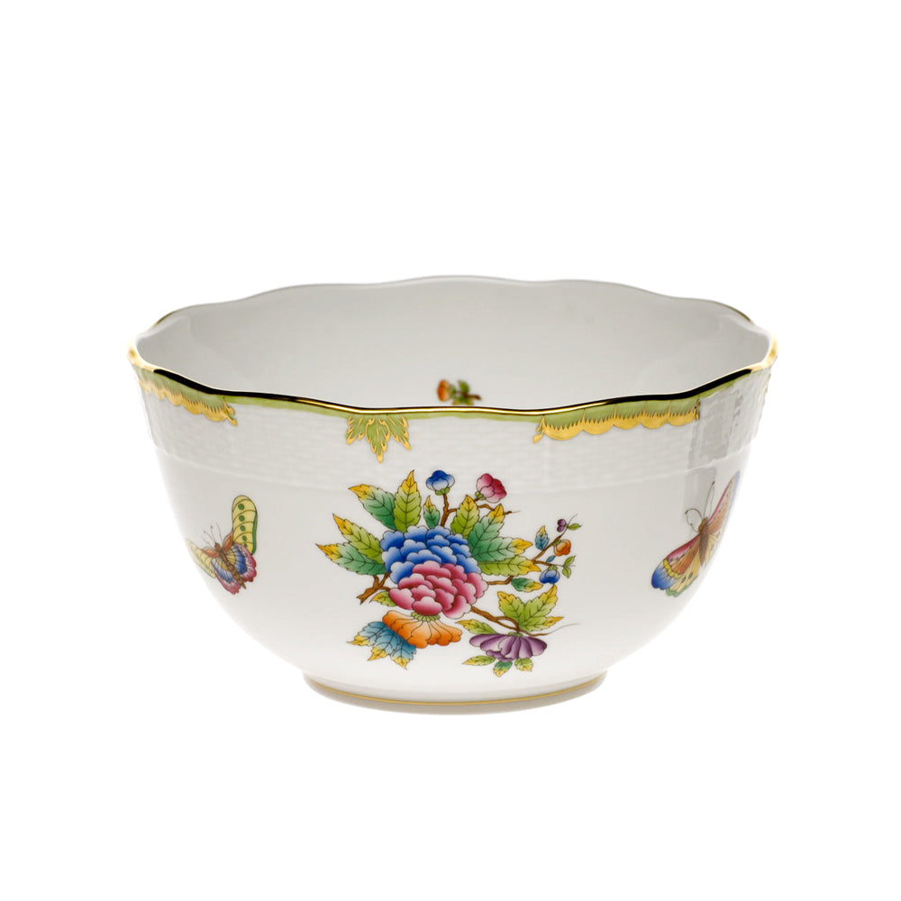 Herend Queen Victoria Green Round Bowl