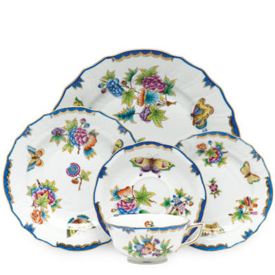 Herend Rothschild Bird Blue Dinnerware Dinner plate 26 cm