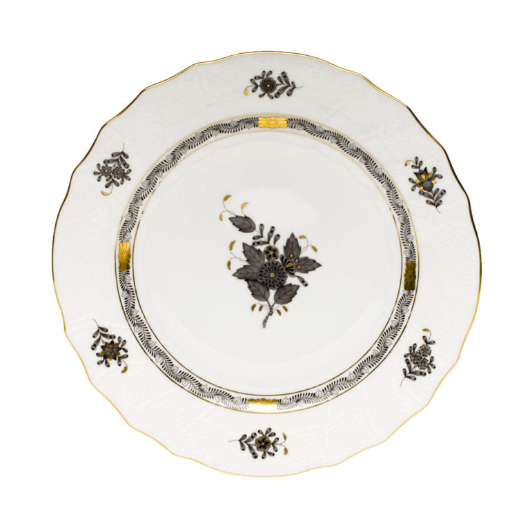 Herend Chinese Bouquet Black Dinner Plate 26,5 cm