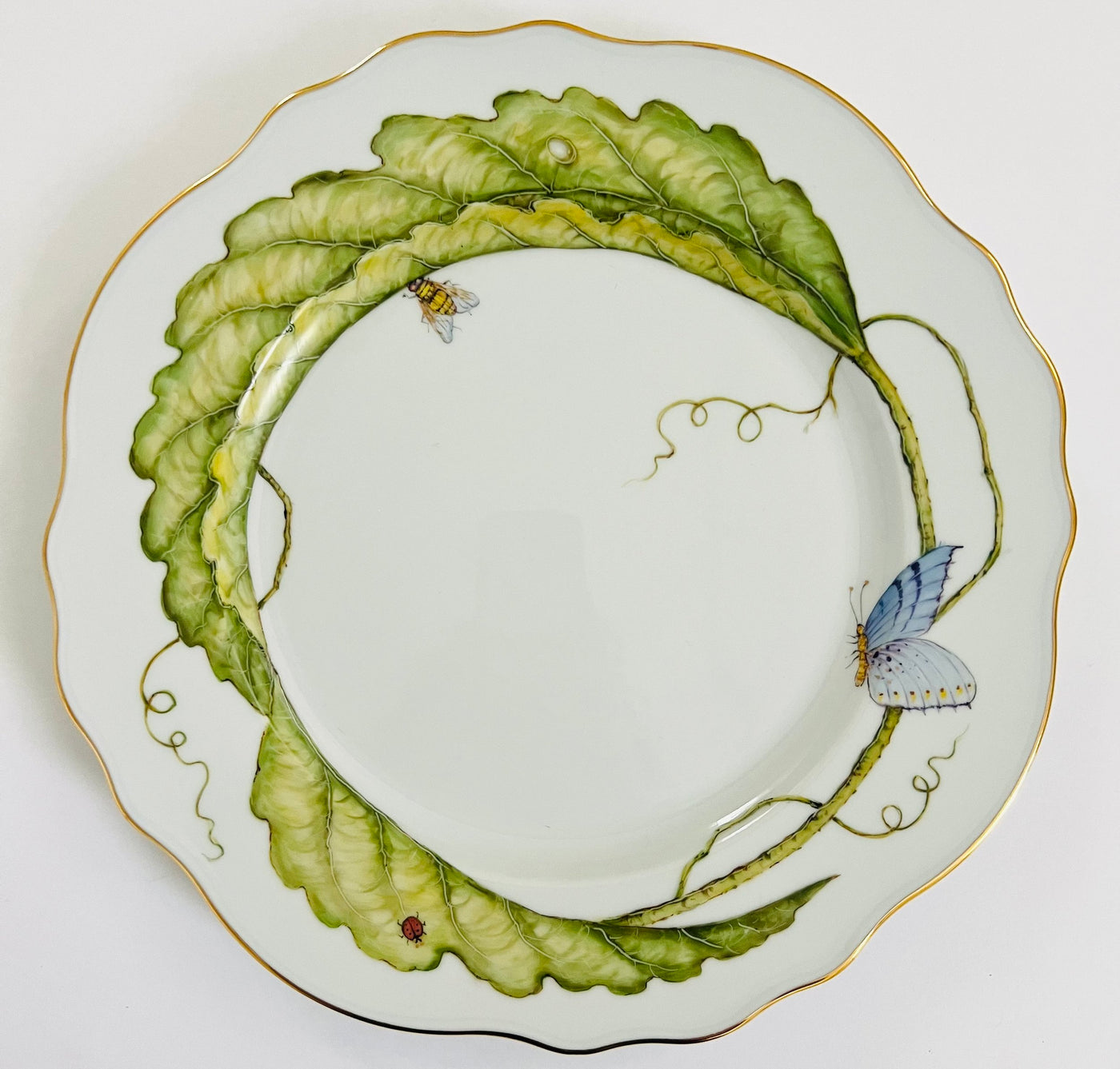 Anna Weatherley Designs - AT2 - Garden Leaves Dinner Plate