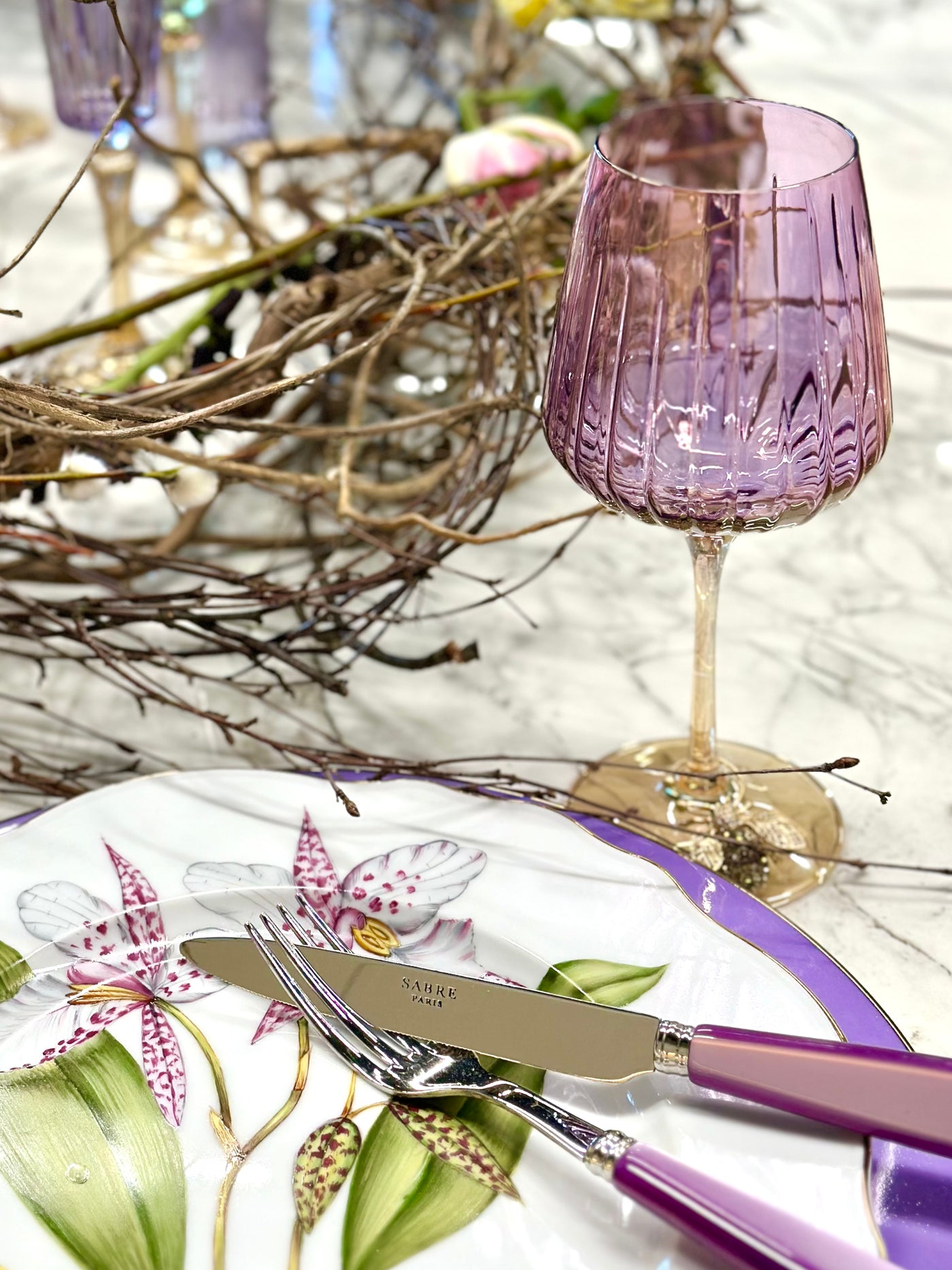 Murano - Domina 22 Wine glass purple