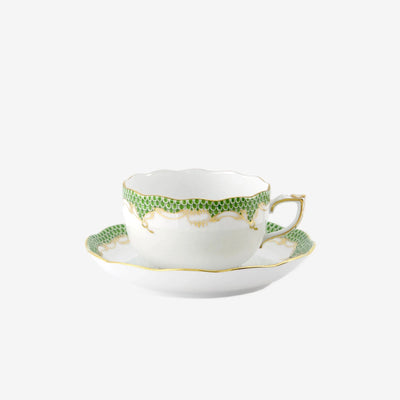 HEREND - Fish Scale Teacup & Saucer