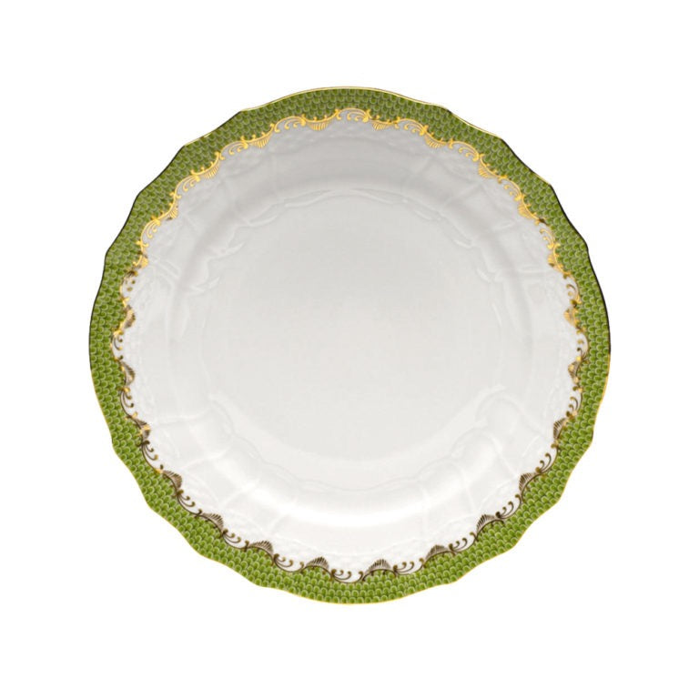 Herend Fish Scale Evergreen Dessert Plate