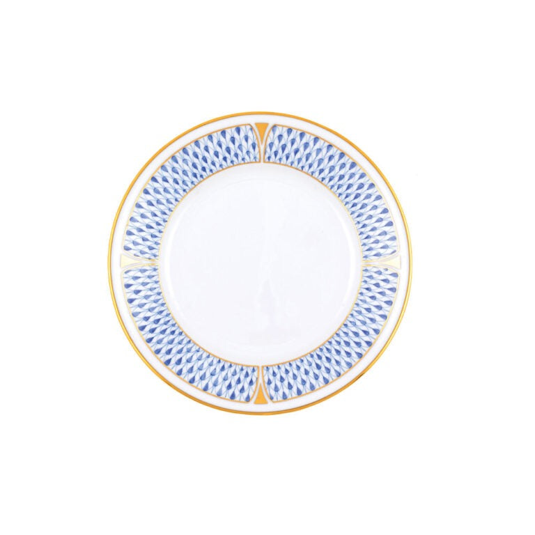 Herend Art Deco Blue Bread and Butter Plate