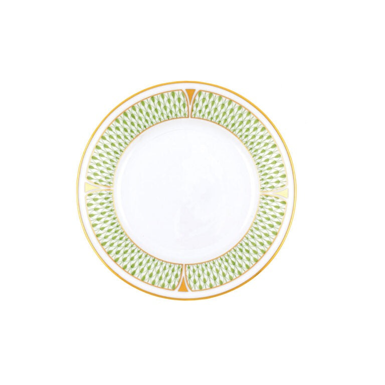 Herend Art Deco Green Bread and Butter Plate