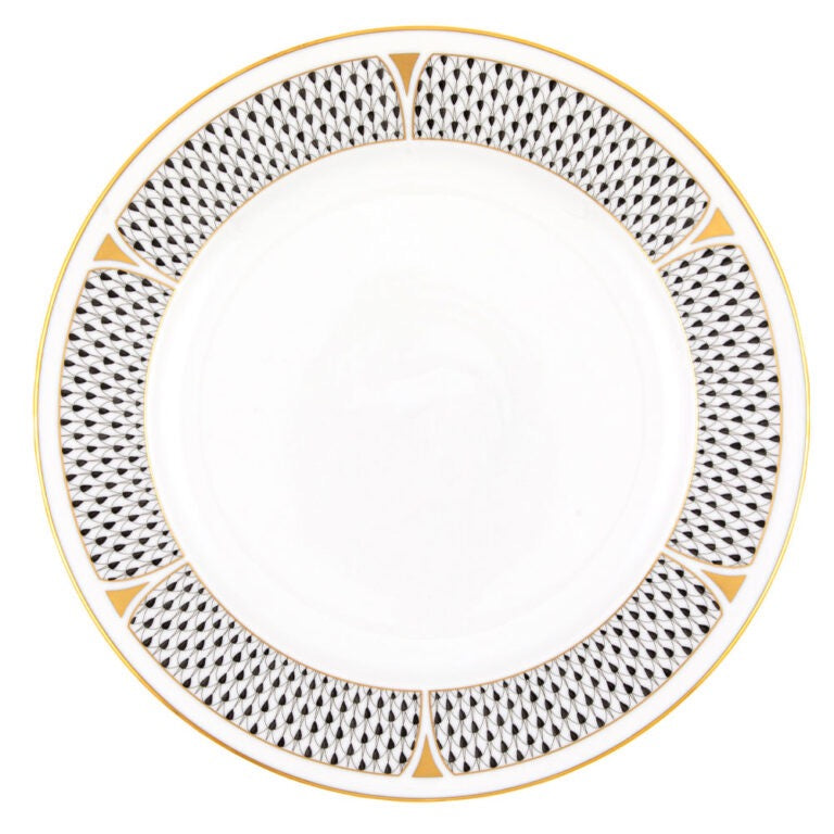 Herend Art Deco Black Service Plate