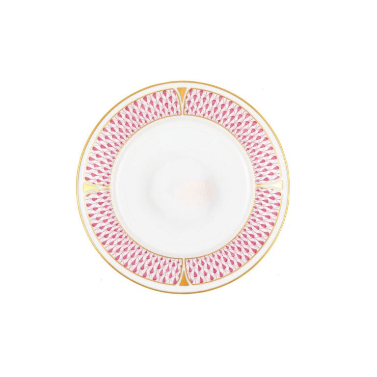 Herend Art Deco Raspberry Bread and Butter Plate