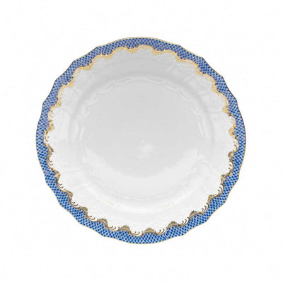 Herend Fish Scale Blue Dessert Plate