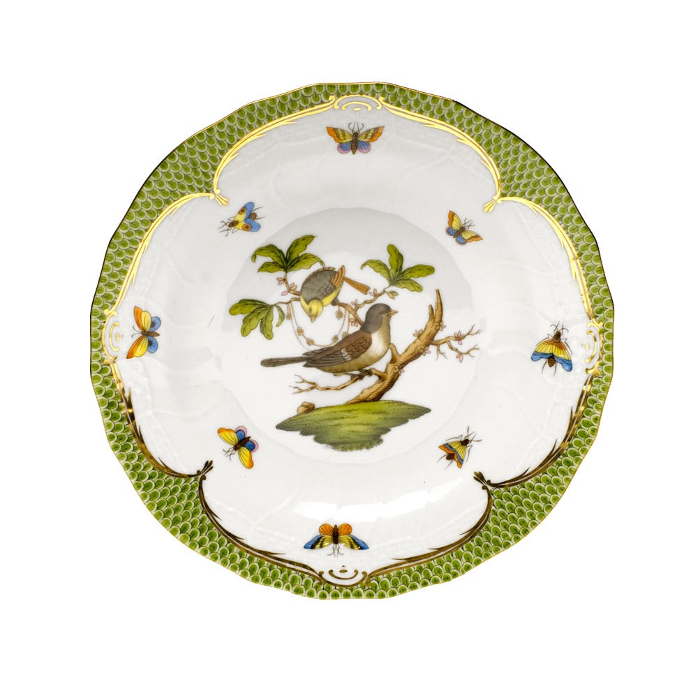 Herend Rothschild Bird Green Dessert Plate