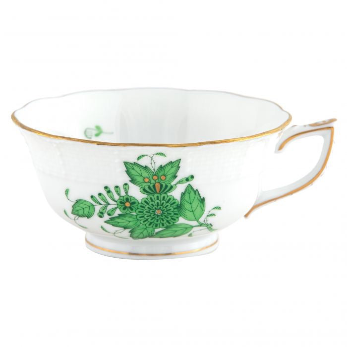 HEREND - Chinese Bouquet Green Tea Cup & Saucer