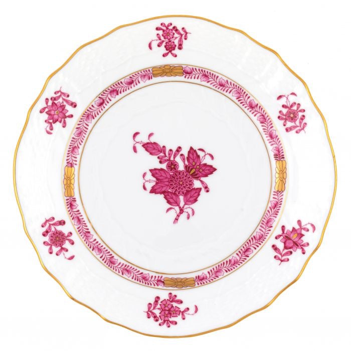 HEREND - Chinese Bouquet Raspberry Bread & Butter Plate