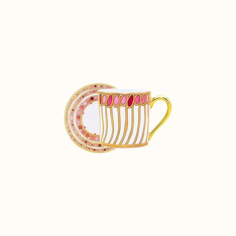 ROBERT HAVILAND & C. PARLON - Syracuse  Fuschia-Coffee cup and saucer