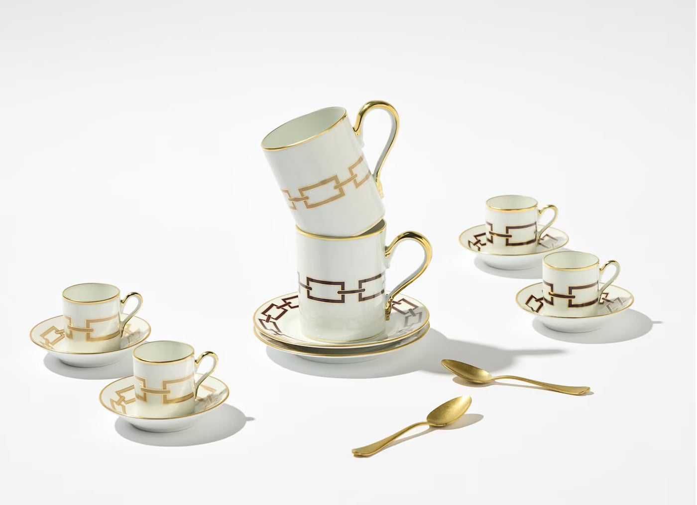 GINORI 1735  CATENE EBANO COFFE CUP & SAUCER