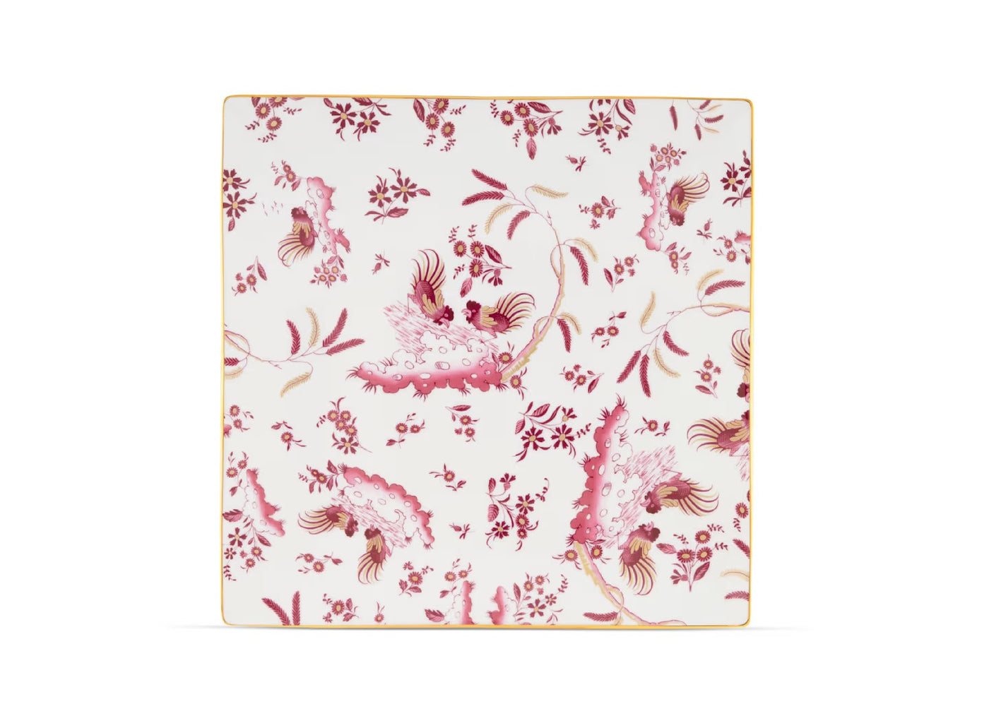 GINORI 1735 ORO DI DOCCIA MAGENTA SQUARE PLATE 26,5cm