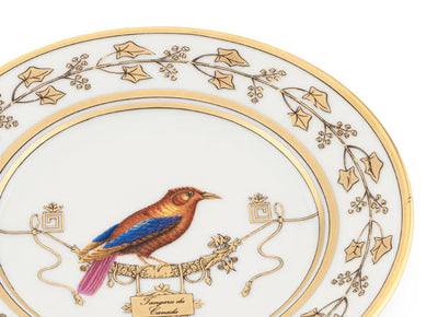 GINORI 1735 VOLIÈRE Collection TANGARA DU CANADA bread plate