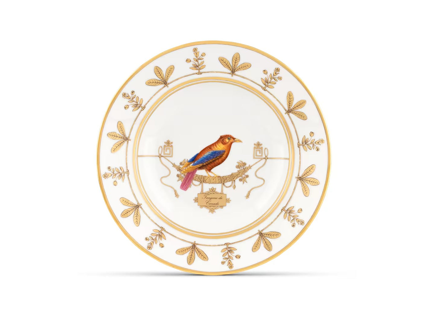 GINORI 1735 VOLIÈRE Collection TANGARA DU CANADA soup plate