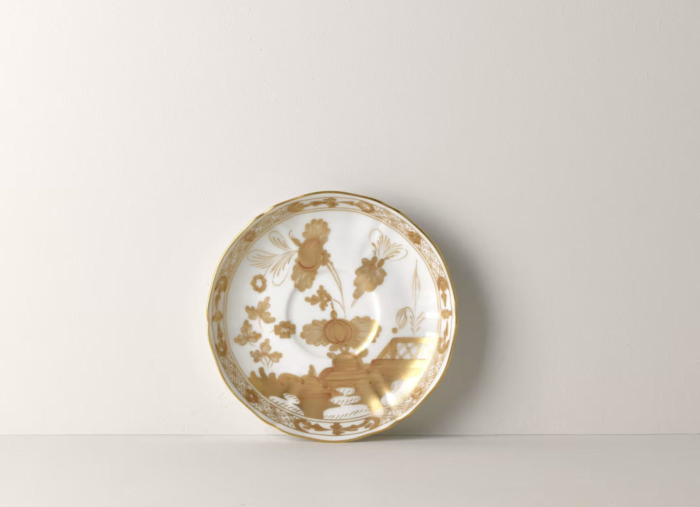 GINORI 1735 AURUM ORIENTE ITALIANO tea saucers set of 2