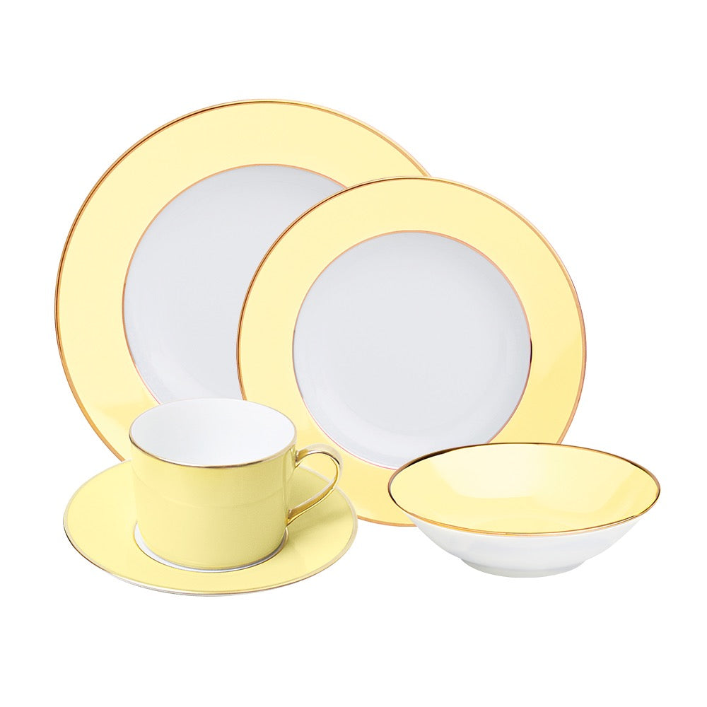 LEGLE Sous Le Soleil Pale Yellow Dessert Plate