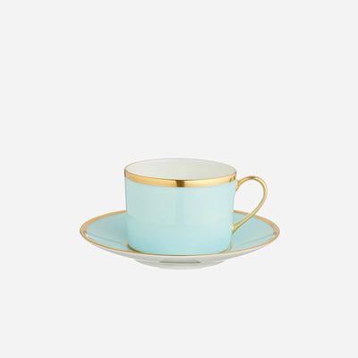 LEGLE Sous Le Soleil Pale Yellow Tea Cup & Saucer