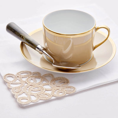 LEGLE Sous Le Soleil Sand  Tea Cup & Saucer