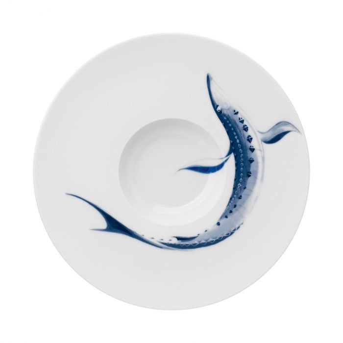 HERING BERLIN Ocean motif sturgeon Entrée Plate, Large