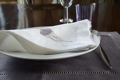 Gayle Warwick Sea Life- Jellyfish linen napkin