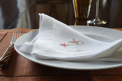 Gayle Warwick Sea Life Starfish linen napkin