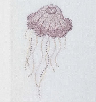 Gayle Warwick Sea Life- Jellyfish linen napkin