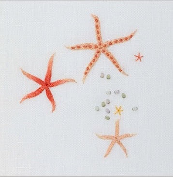 Gayle Warwick Sea Life Starfish linen napkin