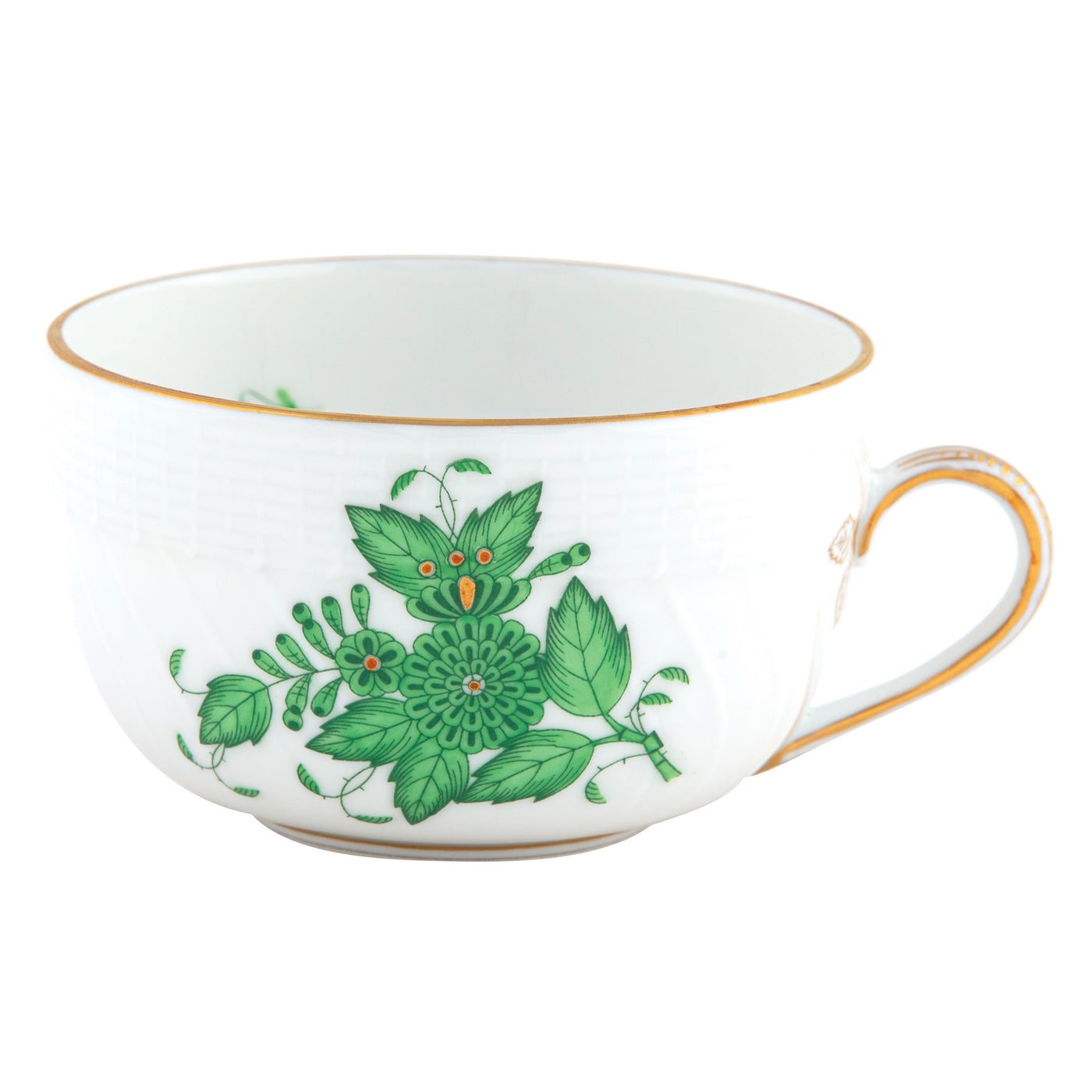 HEREND - Chinese Bouquet Green cup & Saucer